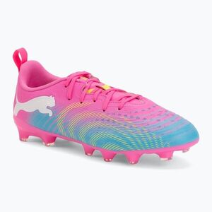 Gyerek focicipő PUMA Future 9 Play FG/AG Jr poison pink/puma white/sun stream/bright aqua/puma black (Future 9 Play FG/AG Jr 108723 05) kép