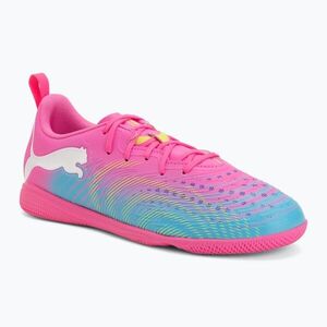 Gyerek focicipő PUMA Future 9 Play IT Jr poison pink/puma white/sun stream/bright aqua/puma black (Future 9 Play IT Jr 108927 05) kép