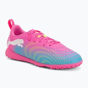 Gyerek focicipő PUMA Future 9 Play TT poison pink/puma white/sun stream/bright aqua/puma black (Future 9 Play TT 108929 05) kép