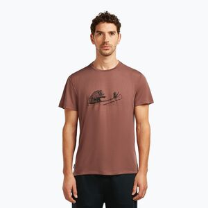 Férfi póló icebreaker Merino Core Canoe Companions carob (Merino Core Canoe Companions IB0A57GM0B11) kép