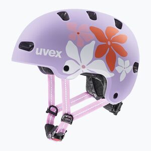 Gyerek sisak UVEX Kid 4 Style flower lilac matte (Kid 4 Style 41/4/823/03/13) kép