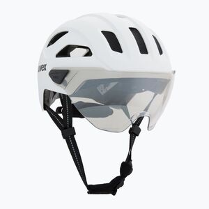 Kerékpáros sisak UVEX Stride Visor white matt/lite mirror silver (Stride Visor 41/3/731/02/13) kép