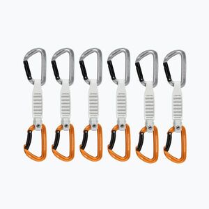 Mászó expresszek Mammut Sender Keylock 12 cm Quickdraws 6 pcs. straight gate/bent gate key lock, light grey/gold (Sender Keylock 12 cm Quickdraws 2040-02491-33272) kép