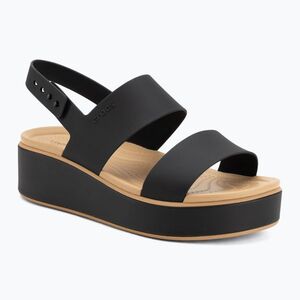 Női szandálok Crocs Brooklyn Matte Wrap Low Wedge black/cashew (Brooklyn Matte Wrap Low Wedge 211802-0RI) kép