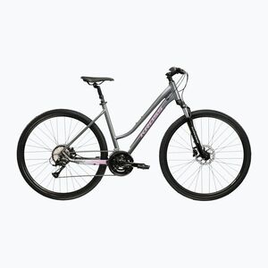 Női cross kerékpár KROSS Evado 4.0 In grey/pink/gloss (Evado 4.0 W KREV4Z28X17W008929) kép