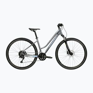 Női cross kerékpár KROSS Evado 5.0 In grey/blue/gloss (Evado 5.0 W KREV5Z28X17W008939) kép