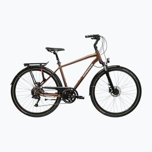Trekking kerékpár KROSS Trans 5.0 brown/silver/gloss (Trans 5.0 KRTR5Z28X19M009191) kép