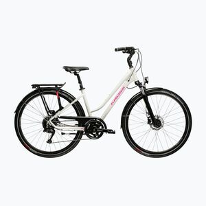 Női trekking kerékpár KROSS Trans 5.0 In grey/pink/gloss (Trans 5.0 W KRTR5Z28X17W009184) kép