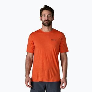 Férfi póló Patagonia Cap Cool Merino Blend Graphic Shirt heritage header/coal orange (Cap Cool Merino Blend Graphic Shirt 44590) kép