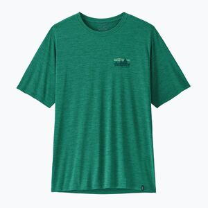 Férfi póló Patagonia Capilene Cool Daily - '73 Skyline gem green/light gem green x-dye (Capilene Cool Daily - '73 Skyline 45478) kép