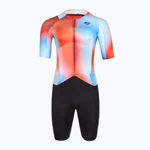 Férfi kerékpáros overall Castelli Free Sanremo 3 paprika/winter sky/black (Free Sanremo 3 8625083_655_CAS) kép