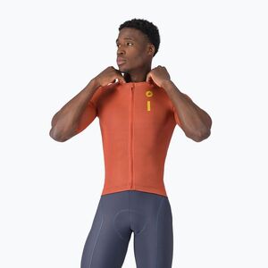 Férfi kerékpáros mez Castelli Drittone Logo paprika/mango mojito (Drittone Logo 4526017_655_CAS) kép