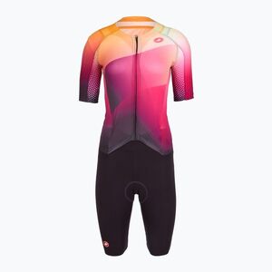 Női kerékpáros overall Castelli Free Sanremo 3 SS In dark night shade/vivid orange-bright rose (Free Sanremo 3 SS W 8625090_513_CAS) kép