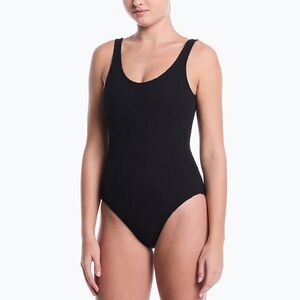 Női egyrészes fürdőruha Nike Shoreline Pucker Scoop Neck black (Shoreline Pucker Scoop Neck NESSG256-001) kép
