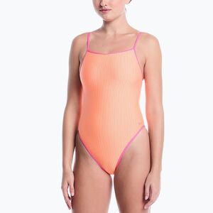 Női egyrészes fürdőruha Nike Ocean Bound Ripple Texture Square Neck pink glow (Ocean Bound Ripple Texture Square Neck NESSG222-663) kép