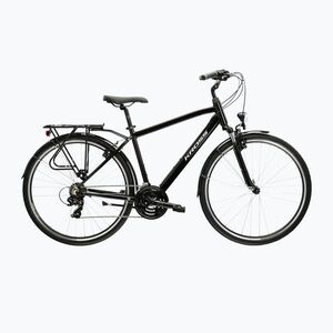 Férfi trekking kerékpár KROSS Trans 1.0 black/silver/gloss (Trans 1.0 KRTR1Z28X19M008001) kép