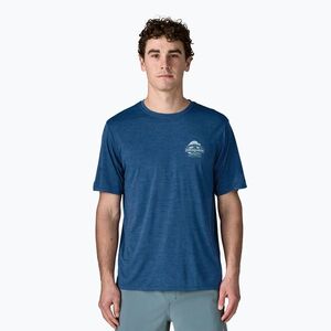 Férfi póló Patagonia Capilene Cool Daily - Great Waves clement blue/light clement blue x-dye (Capilene Cool Daily - Great Waves 45456) kép