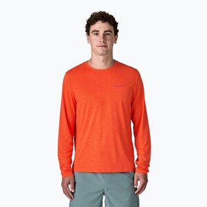 Férfi hosszú ujjú póló Patagonia Capilene Cool Daily - Boardshort Logo orange peel/light orange peel x-dye (Capilene Cool Daily - Boardshort Logo 45457) kép