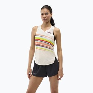Női futópóló HOKA Race Day Singlet alabaster flare (Race Day Singlet 1173511P-AFLR) kép