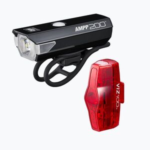 Kerékpárlámpa készlet CatEye AMPP 200 HL-EL042RC / TL-LD800B VIZ100 USB-C black (AMPP 200 HL-EL042RC / TL-LD800B VIZ100 USB-C 8900031) kép