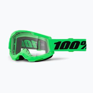 Kerékpáros szemüveg 100% Strata 2 neon green/clear (Strata 2 50027-10027) kép
