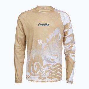 Férfi kerékpáros hosszú ujjú póló Endura Singletrack Print sand (Singletrack Print E5210BSA) kép