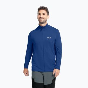 Férfi trekking pulóver Jack Wolfskin Litestride Full Zip blue orchid (Litestride Full Zip A65849_C0631) kép