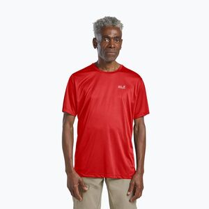 Férfi túrapóló Jack Wolfskin Tech T siren red (Tech T A63293_J0191) kép
