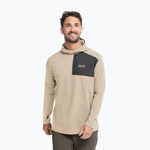 Férfi trekking pulóver Jack Wolfskin Sucol Hoody oyster (Sucol Hoody A65978_A0084) kép
