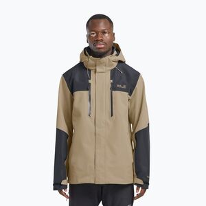 Férfi esőkabát Jack Wolfskin Jasper 2L hazel wood (Jasper 2L 1108373_A0082_A06) kép