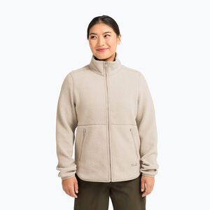 Női polár pulóver Jack Wolfskin Lite Curl Full Zip oyster (Lite Curl Full Zip A65751_A0084) kép
