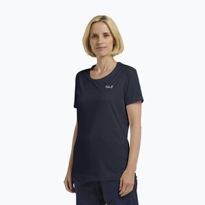 Női túrapóló Jack Wolfskin Tech T midnight sky (Tech T A63294_C0412) kép