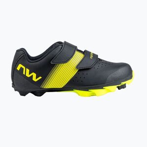 Gyerek MTB kerékpáros cipő Northwave Hammer Junior black/yellow fluo (Hammer Junior 80242032) kép
