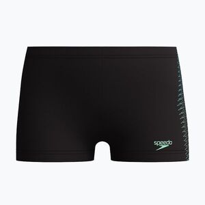 Gyerek úszó boxeralsó Speedo Plastisol Placement Aquashort black/alfalfa green (Plastisol Placement Aquashort 8-00316918666) kép
