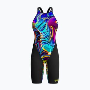 Női egyrészes fürdőruha Speedo Fastskin LZR Pure Valor 2.0 Closedback Kneeskin black/molten blur (Fastskin LZR Pure Valor 2.0 Closedback Kneeskin 8-1586019137) kép
