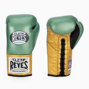 Boxkesztyű Cleto Reyes Boxing Gloves creen metallic/gold (Boxing Gloves CB210VDM) kép