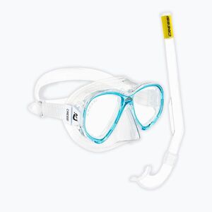 Gyermek snorkel szett Cressi Perla Jr + Minigringo clear/aquamarine (Perla Jr + Minigringo DM101263) kép