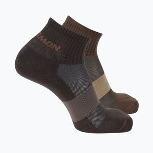 Zokni Salomon Evasion Ankle 2 pairs dark earth/walnut (Evasion Ankle LC291090056) kép