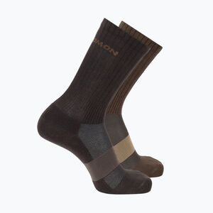 Zokni Salomon Evasion Crew 2 pairs dark earth/walnut (Evasion Crew LC291080056) kép