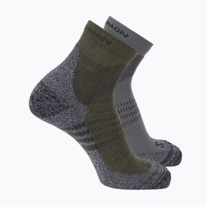 Zokni Salomon X Ultra Access Quarter 2 pairs excalibur/olive night (X Ultra Access Quarter LC291070056) kép