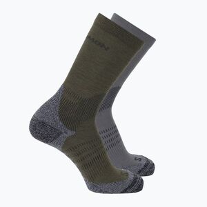 Zokni Salomon X Ultra Access Crew 2 pairs excalibur/olive night (X Ultra Access Crew LC291060056) kép
