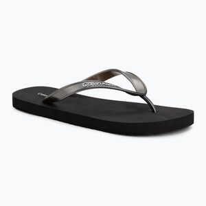 Női flip-flop papucsok Calvin Klein HW0HW02956 Tpu Metallic triple black (Tpu Metallic HW0HW029560GJ) kép