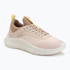 Női cipők Calvin Klein HW0HW03023 Light Runner Sock Mesh Lycra whisper pink/lemonade/silver mink (Light Runner Sock Mesh Lycra HW0HW030230JZ) kép
