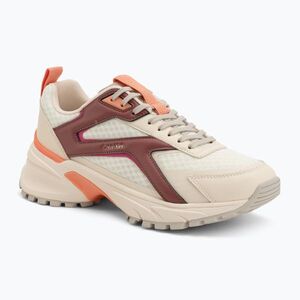 Női cipők Calvin Klein HW0HW03002 Hike Run Ckstripe Mesh off white/oatmeal/dusty rose (Hike Run Ckstripe Mesh HW0HW030020F6) kép