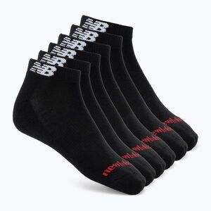 Zokni New Balance Everyday Low Cut 6 pairs black/white (Everyday Low Cut 6 Pack LAS51336BK) kép