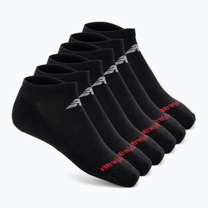 Zokni New Balance Everyday No Show 6 pairs black/white (Everyday No Show 6 Pack LAS51456BK) kép