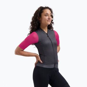 Női kerékpáros mez Rogelli Fast ebony/pink/coral (Fast RC2010006) kép