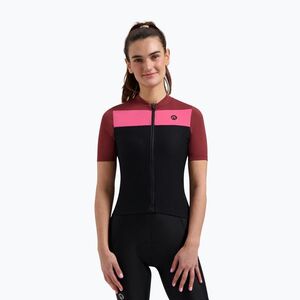Női kerékpáros mez Rogelli Core Block W black/bordeaux/pink (Core Block W RC2010001) kép