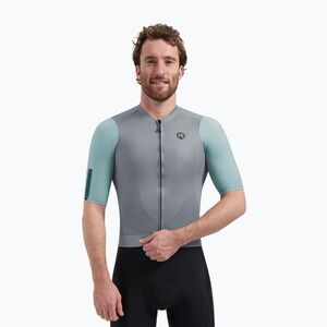Férfi kerékpáros mez Rogelli Fast grey/dusty teal/teal (Fast RC1000006) kép