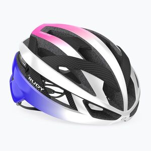 Kerékpáros sisak Rudy Project Rebel pearl metal/pink/cyber blue shiny (Rebel HL74010) kép
